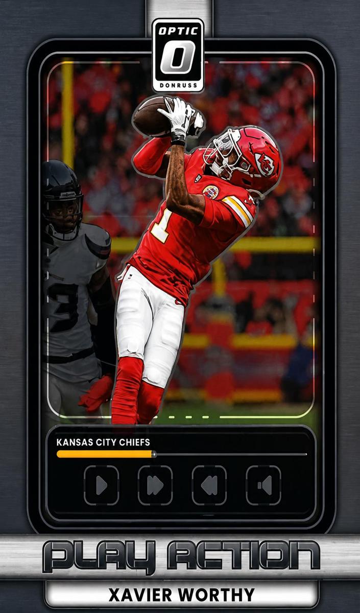Xavier Worthy 2025 Donruss Optic Football card
