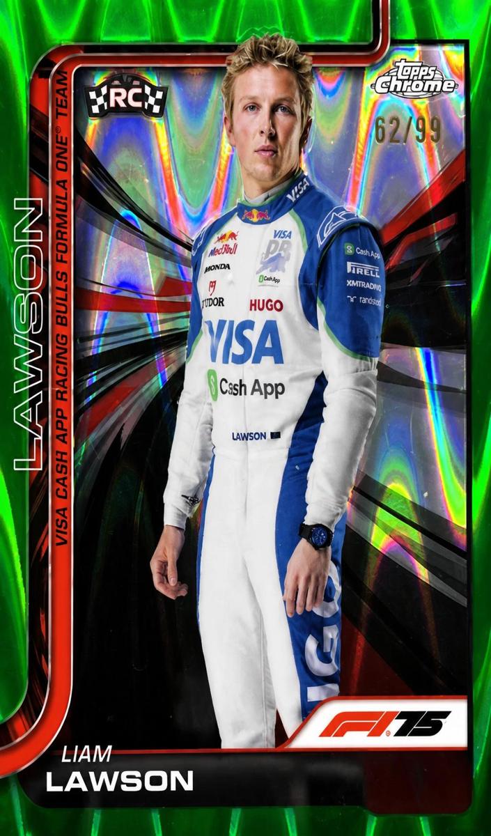2025 Liam Lawson [Green RayWave Refractor] #11