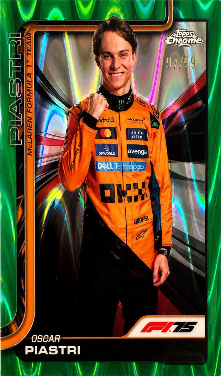 2025 Oscar Piastri [Green RayWave Refractor] #6