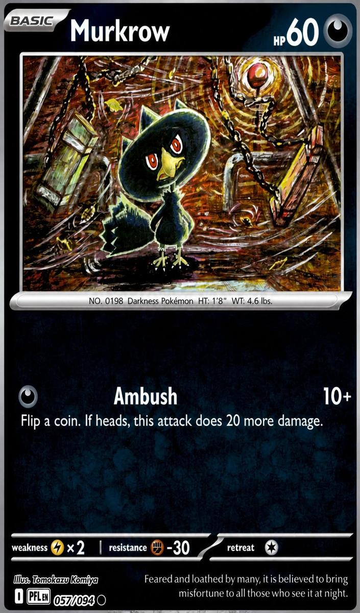 Murkrow 2025 Pokemon Mega Evolution Phantasmal Flames