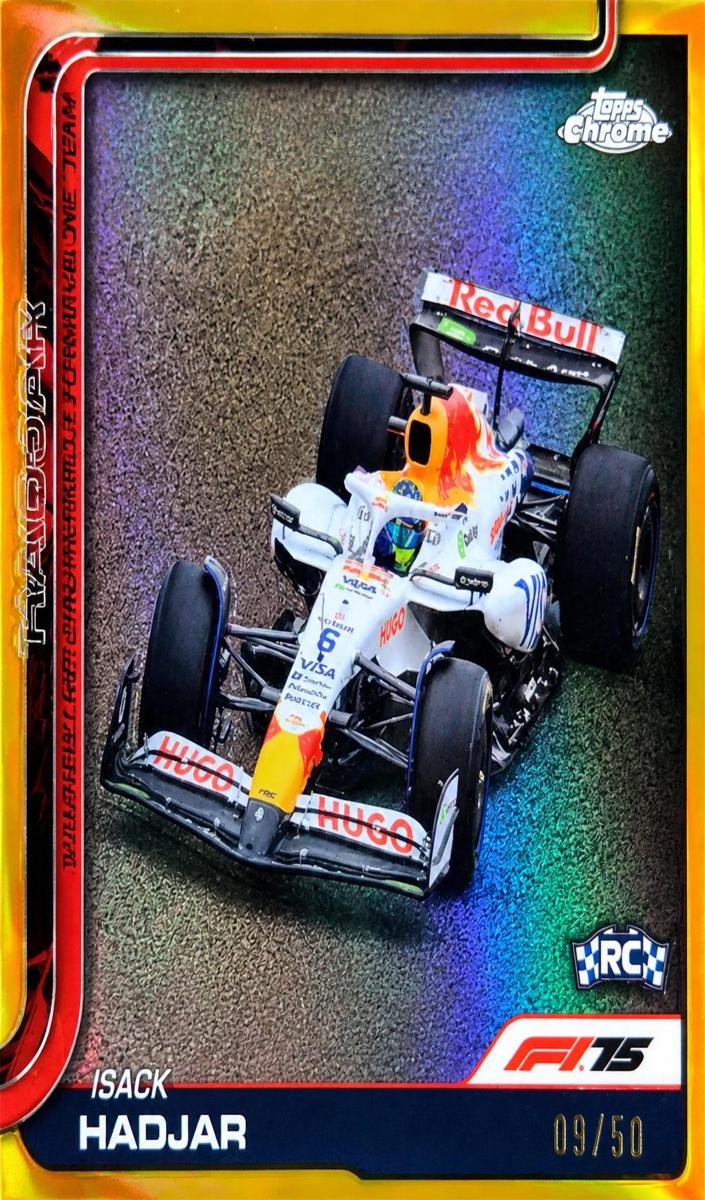 2025 Topps Chrome F1 Isack Hadjar [Gold Refractor] #84 card