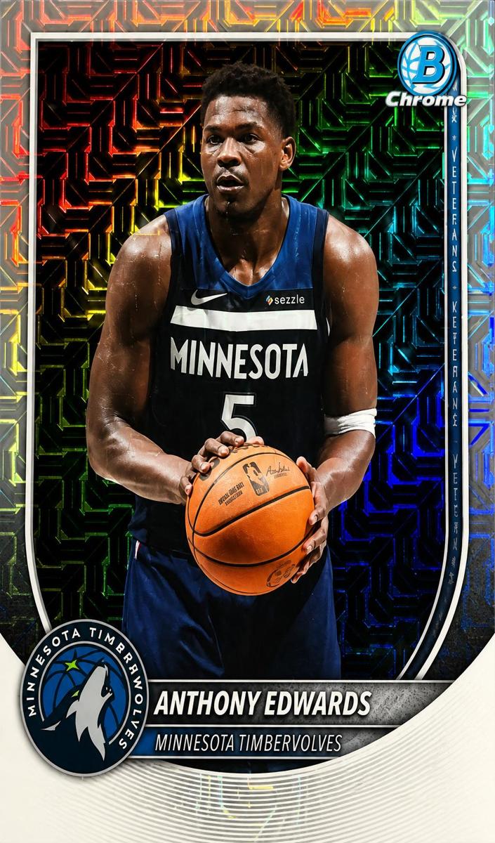 Anthony Edwards 2025-26 Bowman Mega Box Basketball card