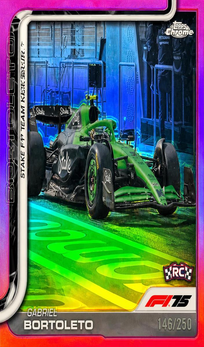 2025 Topps Chrome Sapphire Formula 1 Gabriel Bortoleto #92 card