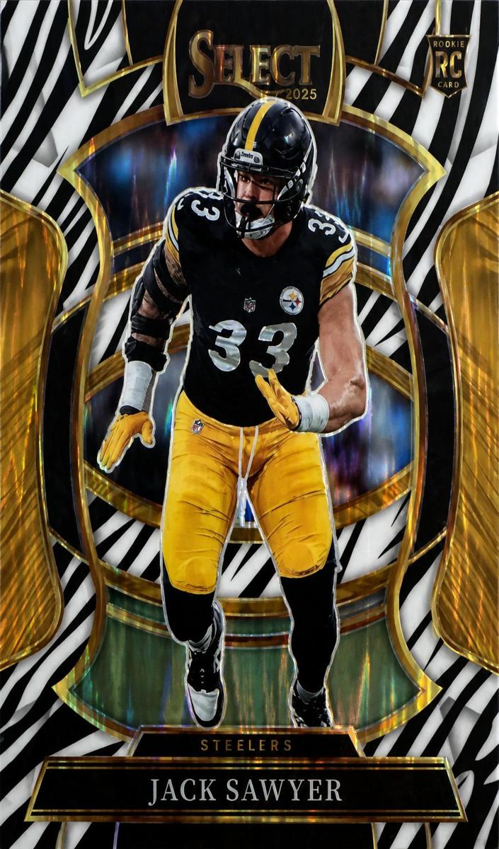 2025 Panini Select Jack Sawyer [Zebra Prizm] #53 card
