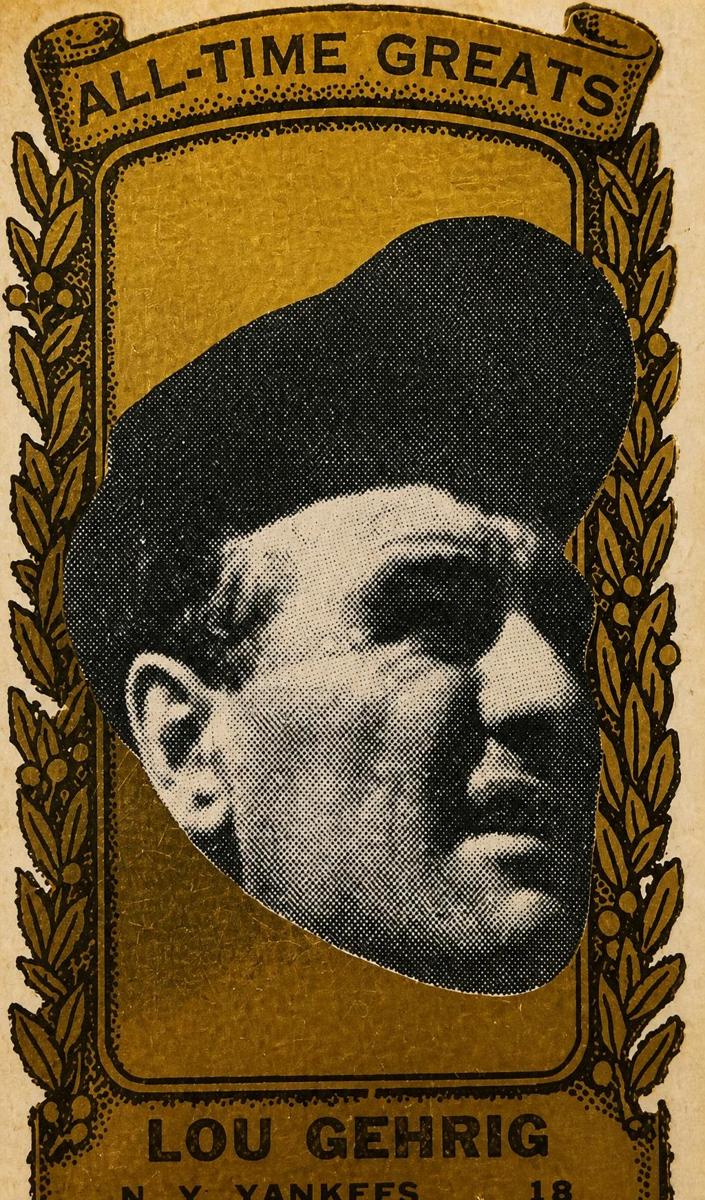 1963 Bazooka All Time Greats Lou Gehrig #15 card