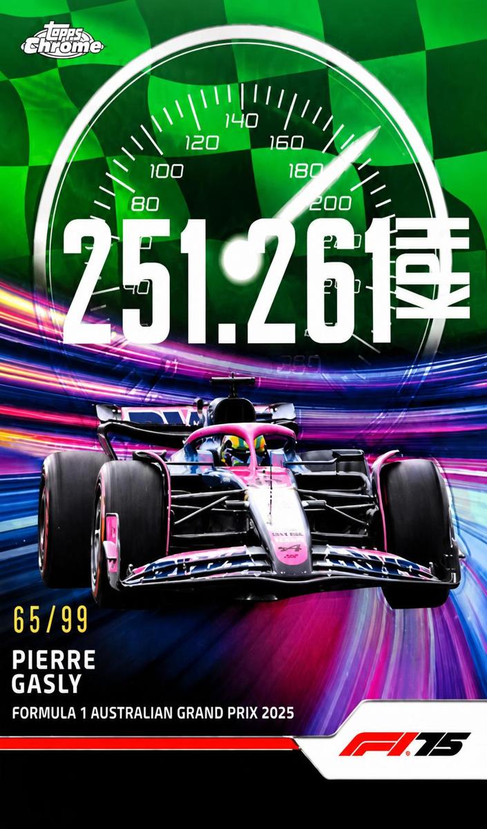 2025 Topps Chrome Formula 1 Top Speed Pierre Gasly #TS-8 card