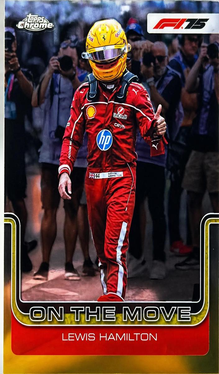 2025 Topps Chrome Formula 1 Lewis Hamilton [Gold Refractor] #191 card