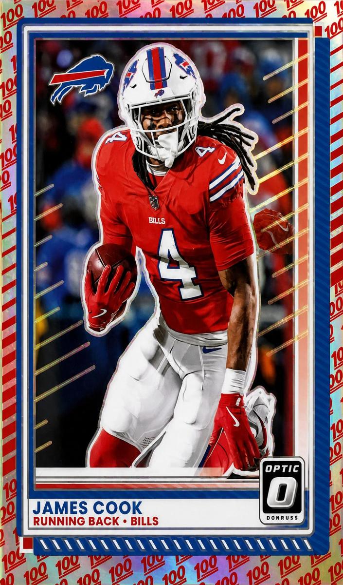 James Cook 2025 Donruss Optic Football card