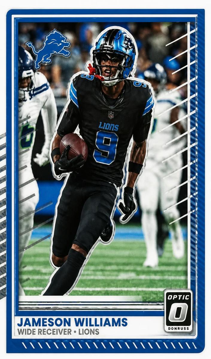 Jameson Williams 2025 Donruss Optic Football card