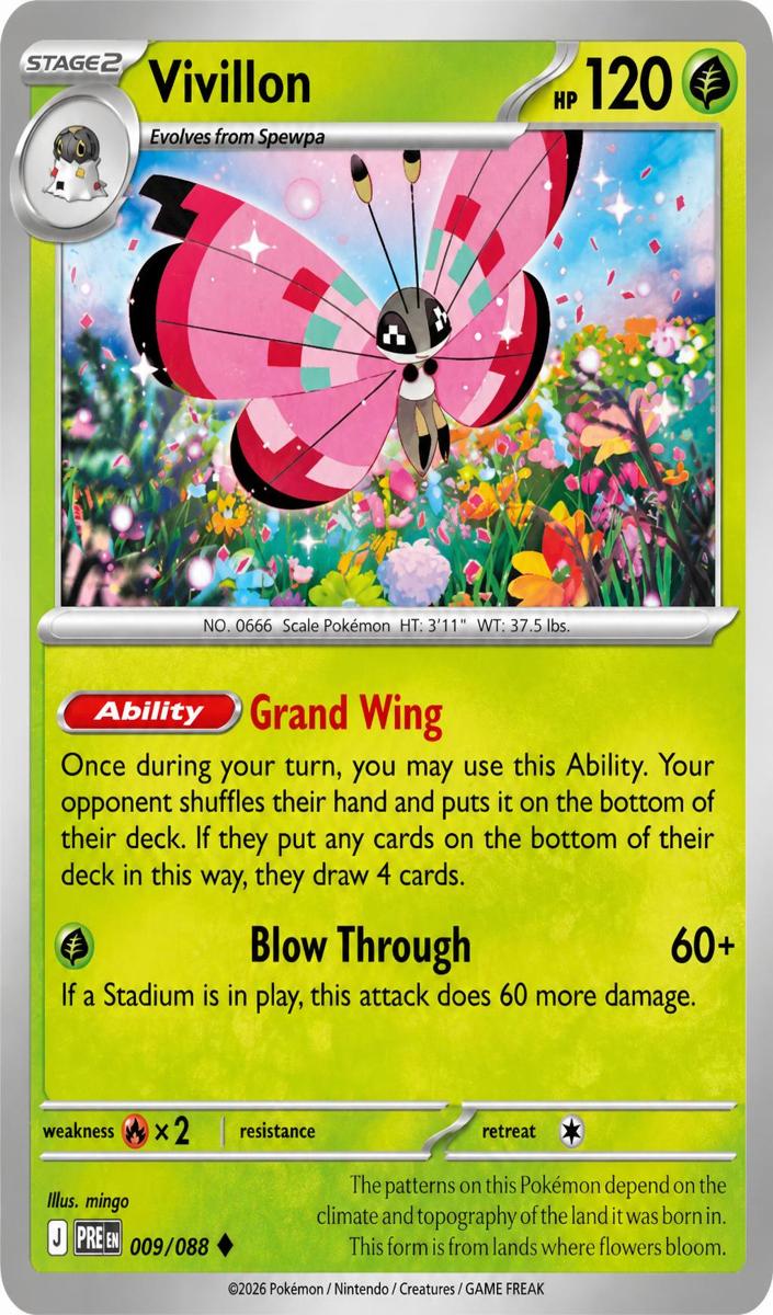 Vivillon 2026 Pokemon Mega Evolution Perfect Order