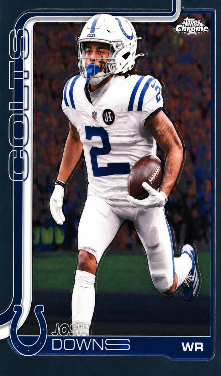 Josh Downs 2025 Topps Chrome Football card