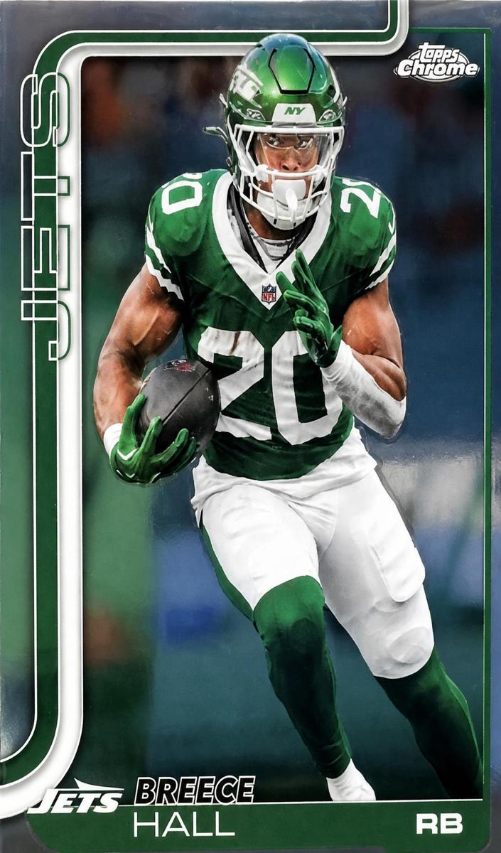 Breece Hall 2025 Topps Chrome Football card