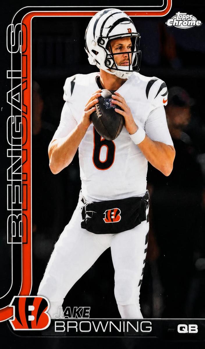 Jake Browning 2025 Topps Chrome Football card