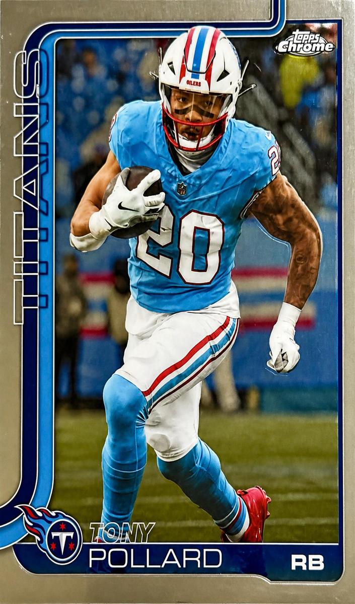 Tony Pollard 2025 Topps Chrome Football card
