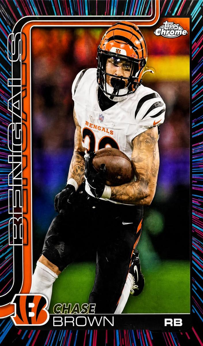 Chase Brown 2025 Topps Chrome Football card