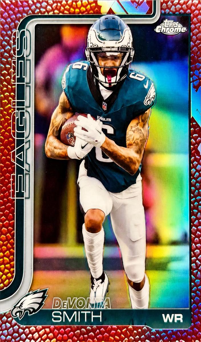 DeVonta Smith 2025 Topps Chrome Football card
