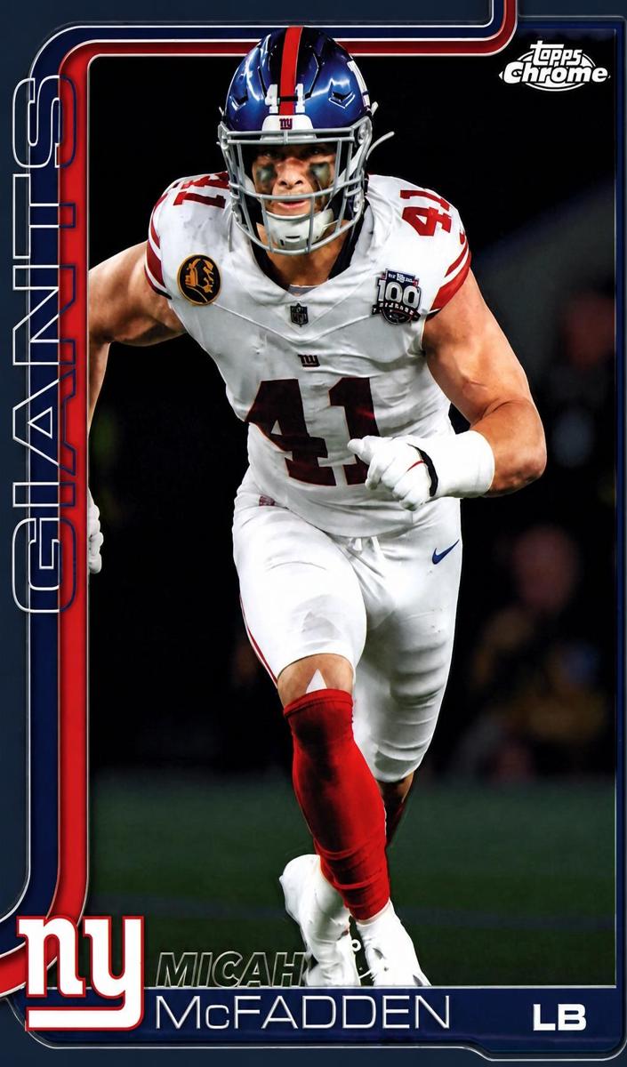 Micah McFadden 2025 Topps Chrome Football card