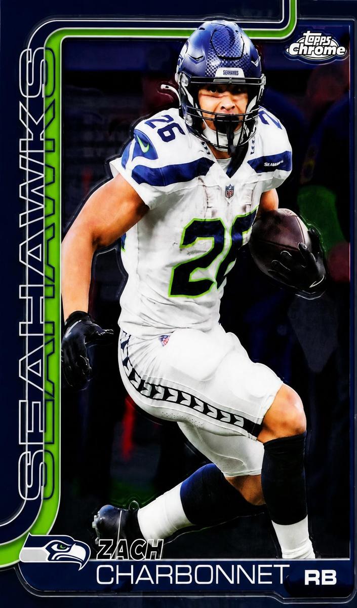 Zach Charbonnet 2025 Topps Chrome Football card