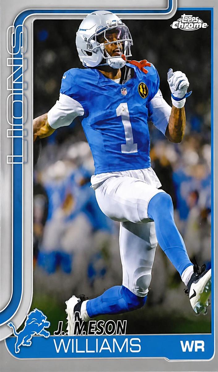 Jameson Williams 2025 Topps Chrome Football card