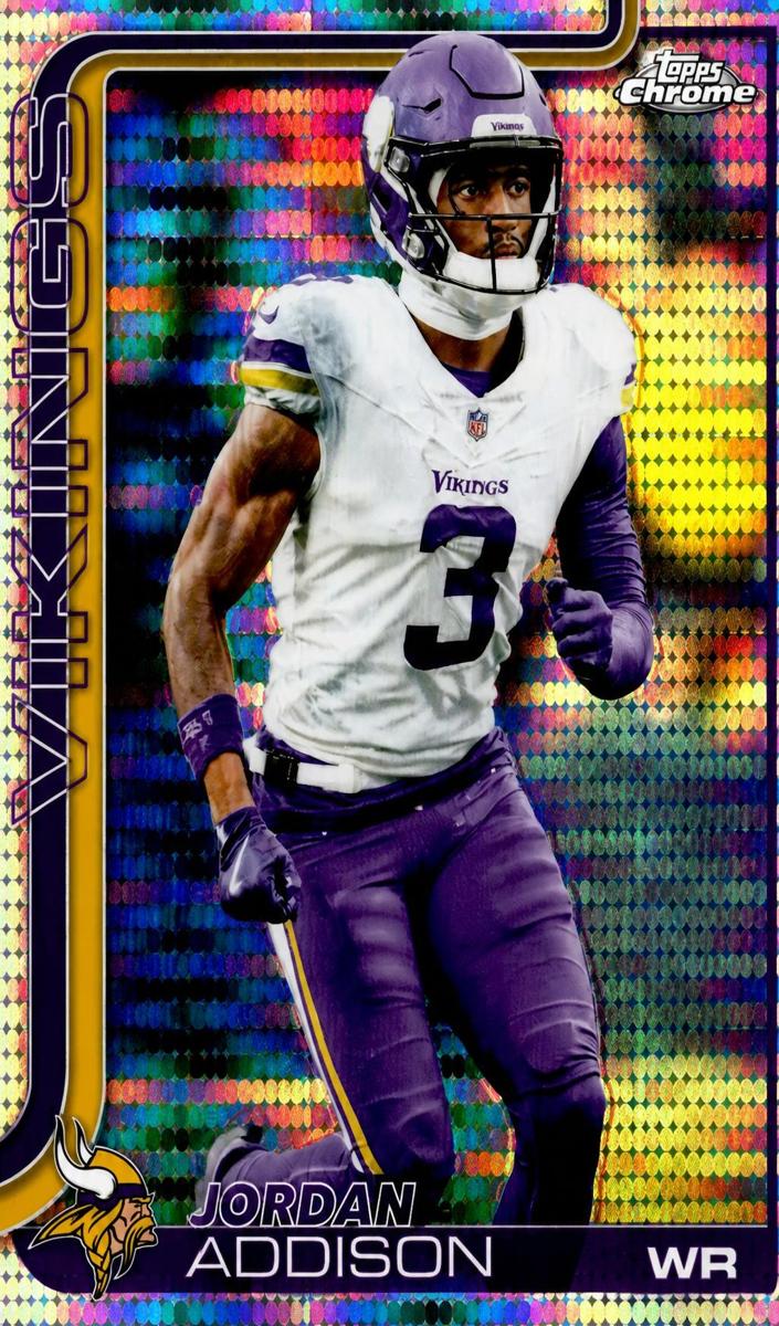 Jordan Addison 2025 Topps Chrome Football card