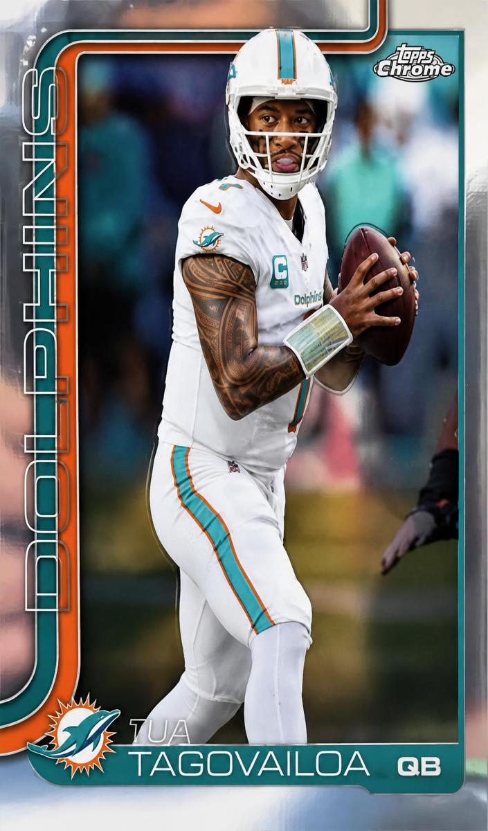 Tua Tagovailoa 2025 Topps Chrome Football card