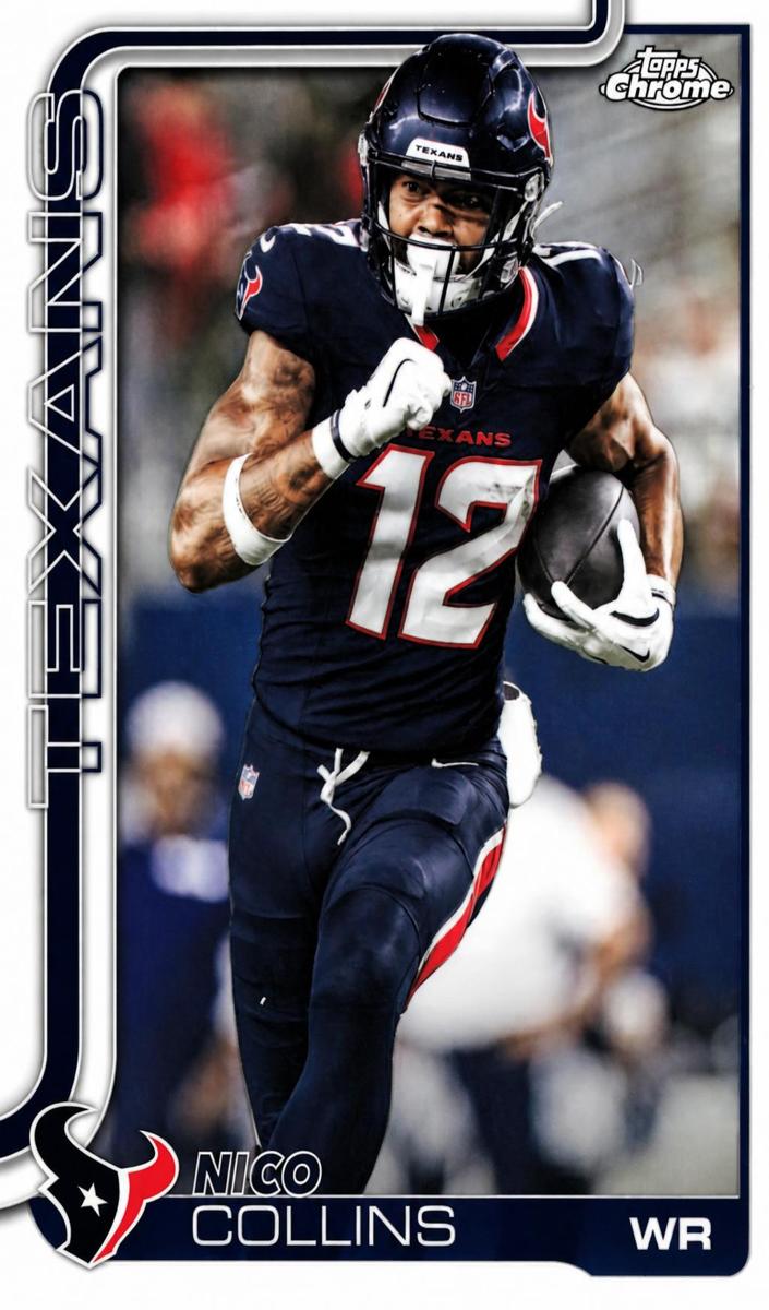 Nico Collins 2025 Topps Chrome Football card