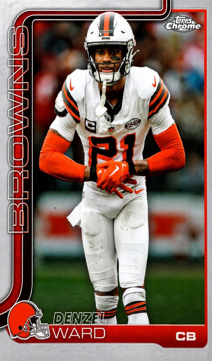 Denzel Ward 2025 Topps Chrome Football card