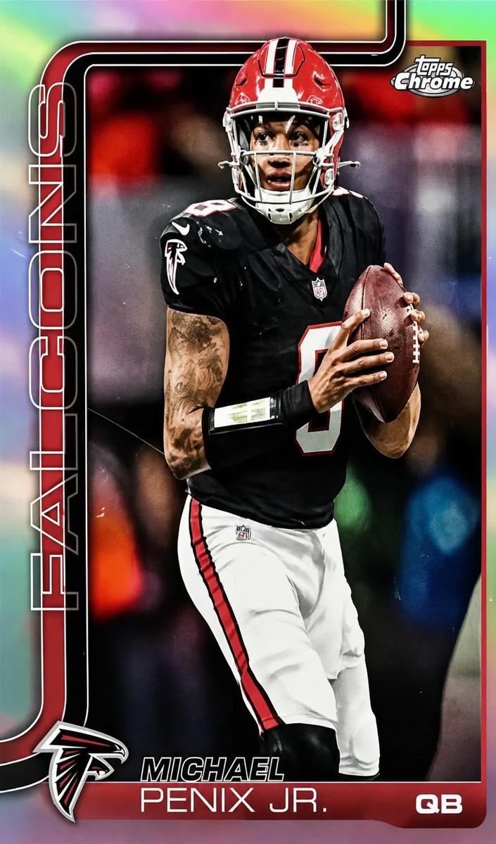 Michael Penix Jr. 2025 Topps Chrome Football card