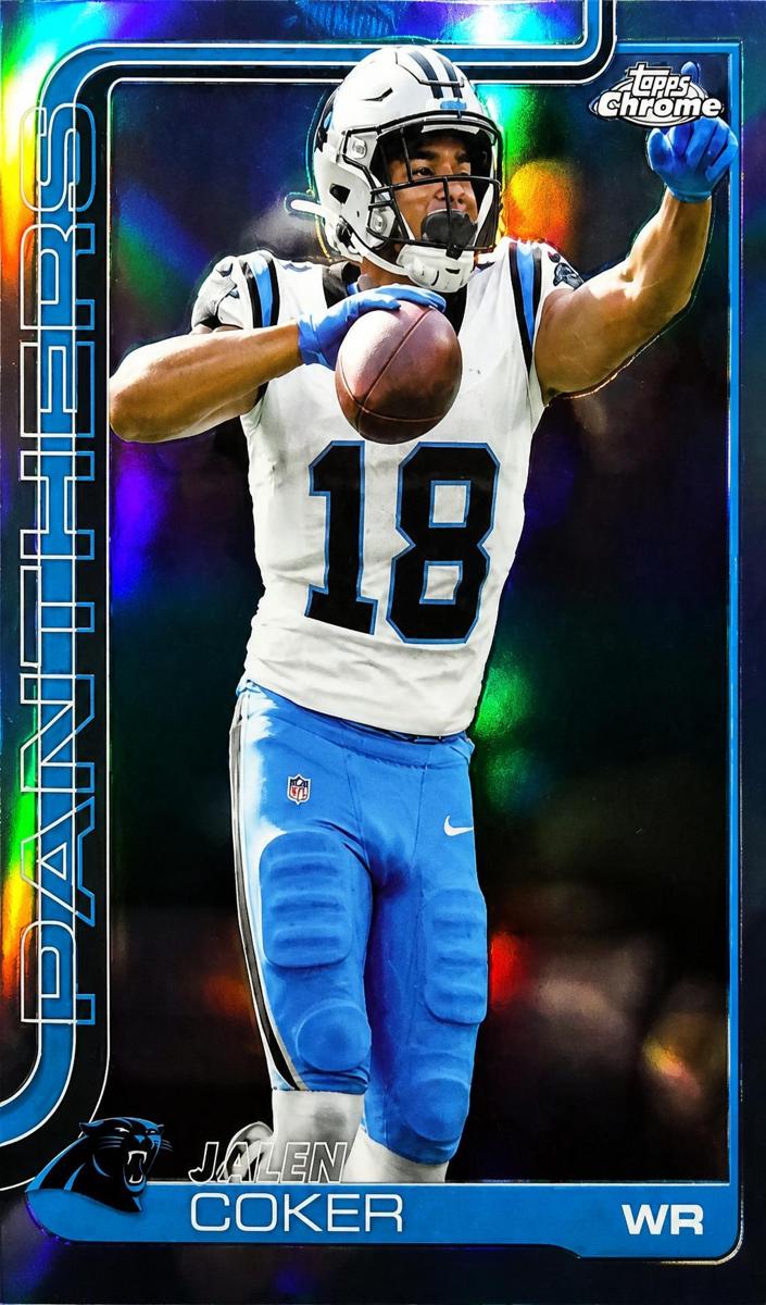 Jalen Coker 2025 Topps Chrome Football card