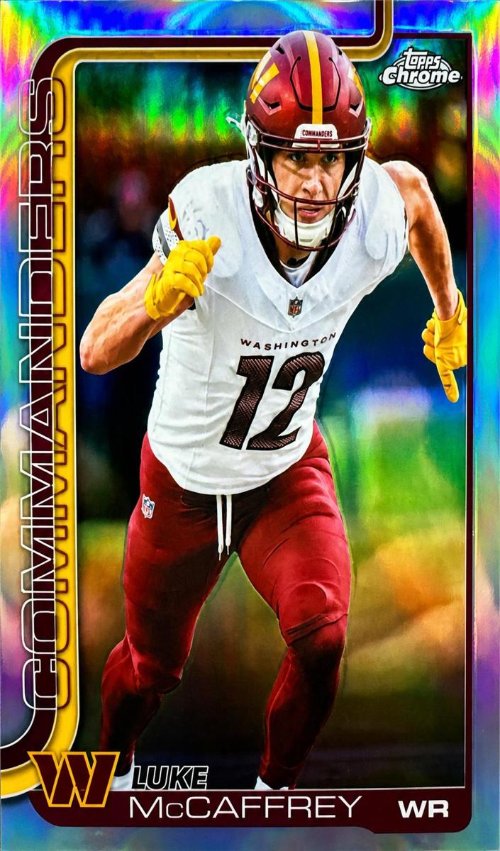 Luke McCaffrey 2025 Topps Chrome Football card