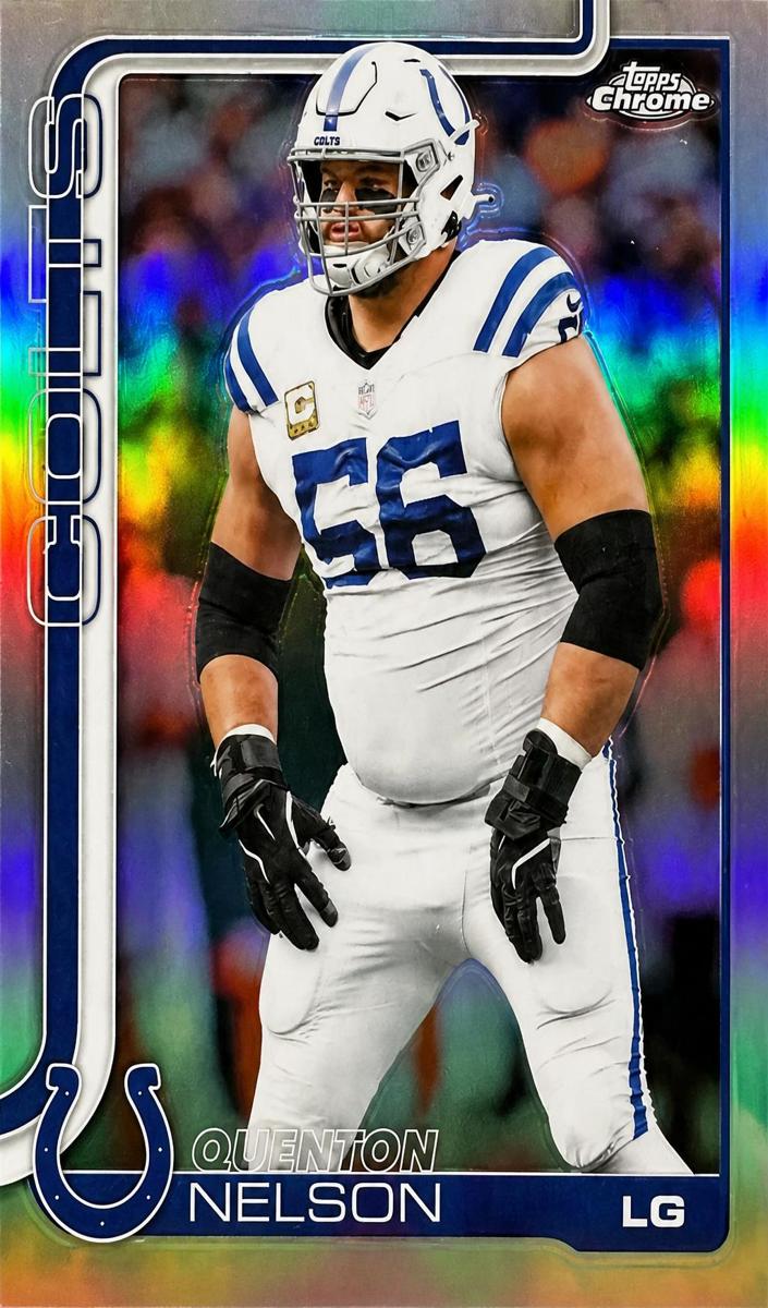Quenton Nelson 2025 Topps Chrome Football card