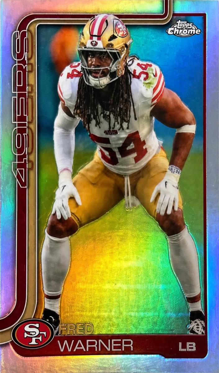 Fred Warner 2025 Topps Chrome Football card