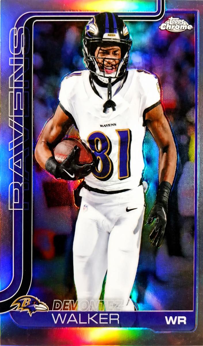 Devontez Walker 2025 Topps Chrome Football card