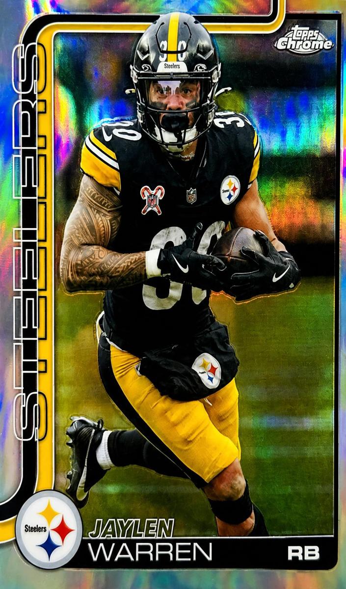 Jaylen Warren 2025 Topps Chrome Football card