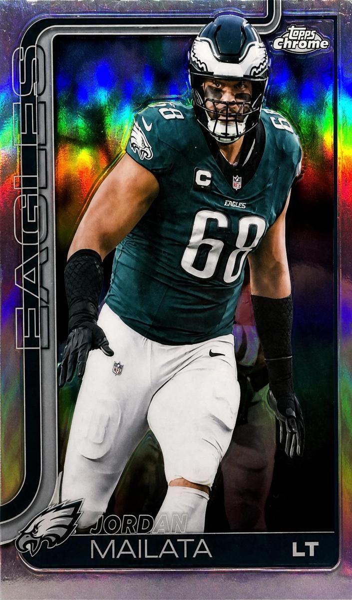 Jordan Mailata 2025 Topps Chrome Football card