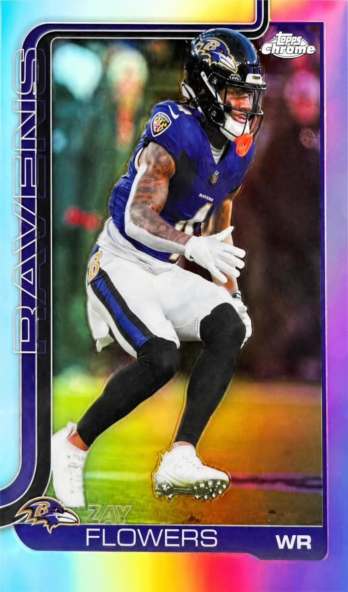 Zay Flowers 2025 Topps Chrome Football card
