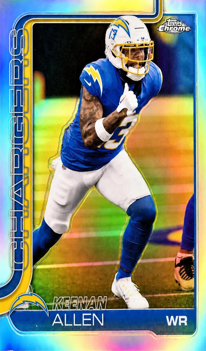 Keenan Allen 2025 Topps Chrome Football card