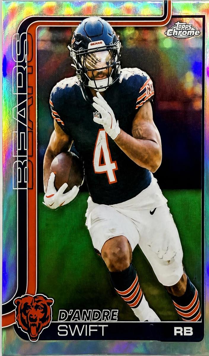 D'Andre Swift 2025 Topps Chrome Football card