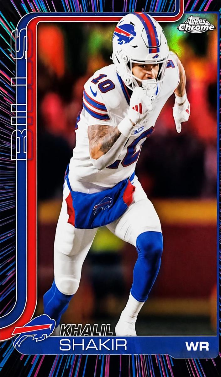 2025 Topps Chrome Khalil Shakir [X-Fractor Pink] #32 card
