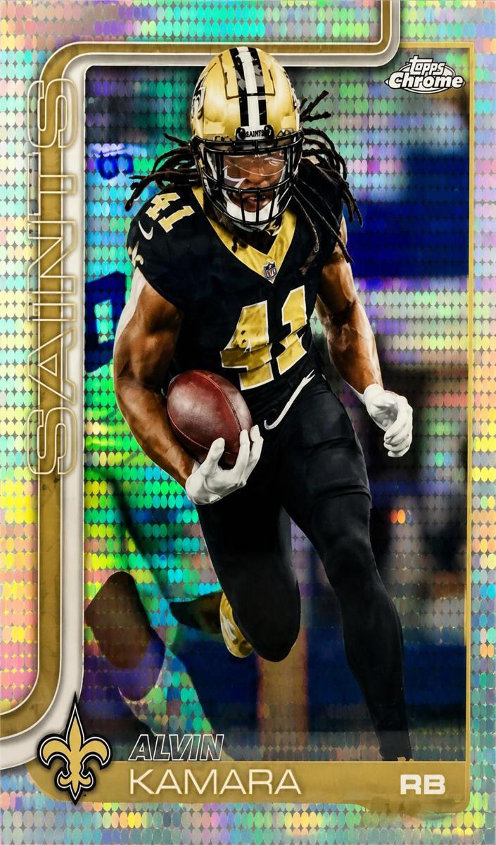 Alvin Kamara 2025 Topps Chrome Football card