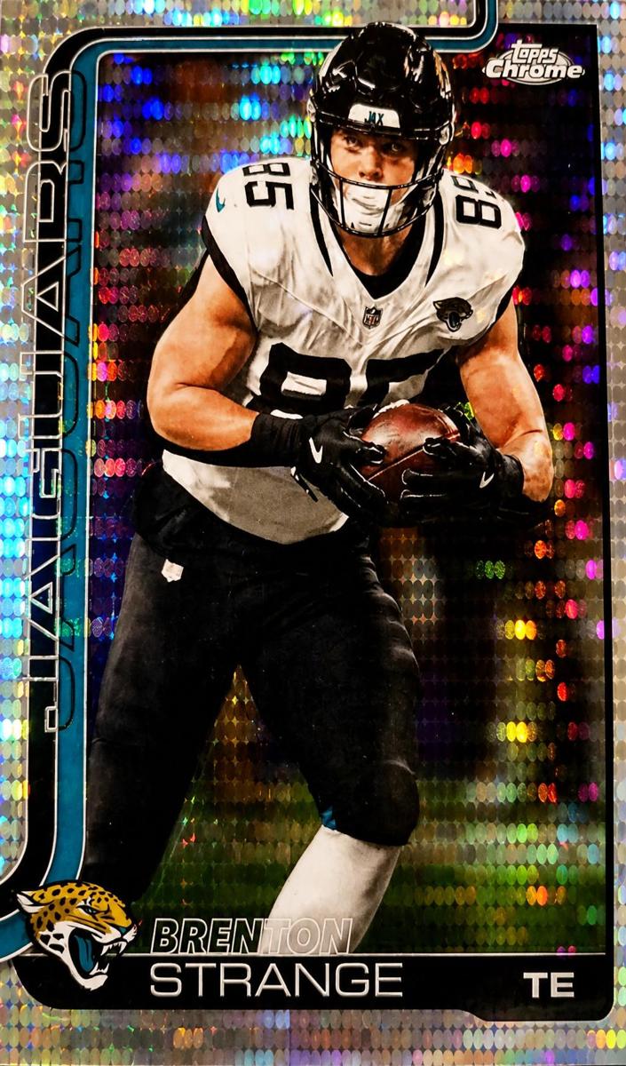 Brenton Strange 2025 Topps Chrome Football card