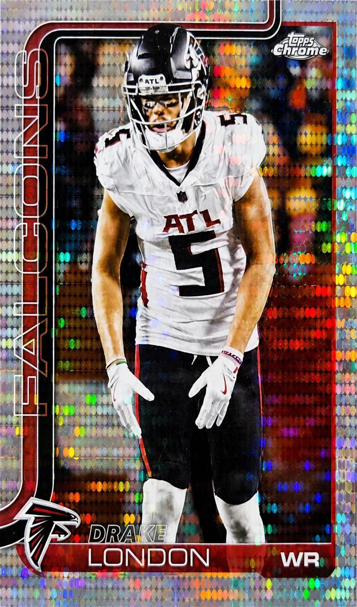Drake London 2025 Topps Chrome Football card