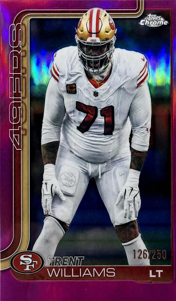 2025 Topps Chrome Trent Williams [Lightboard Logo Variation] #265 card