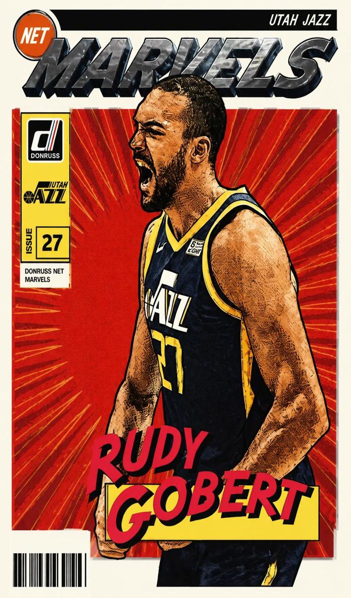 2019 Panini Donruss Net Marvels Rudy Gobert #2 card