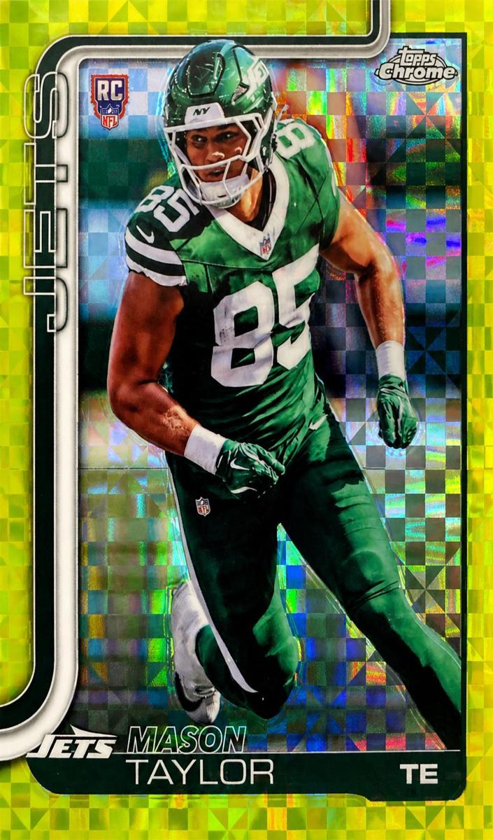2025 Topps Chrome Mason Taylor [Red White Blue Refractor] #400 card