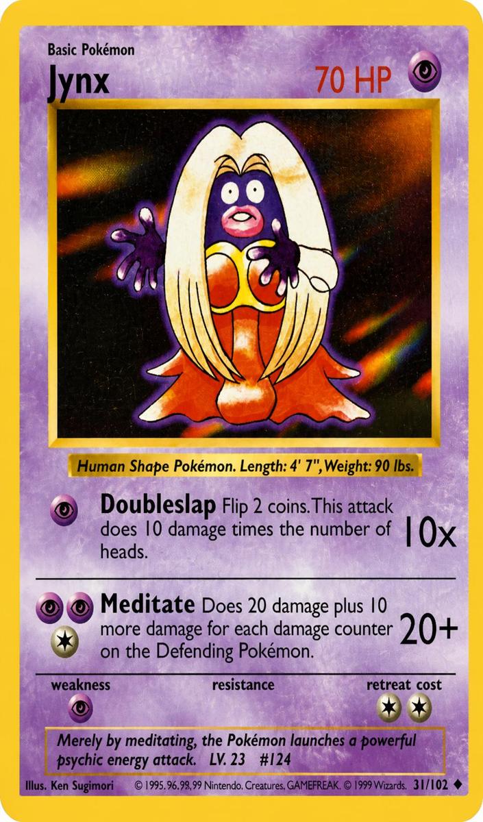 Jynx 1999 Pokemon Base Set