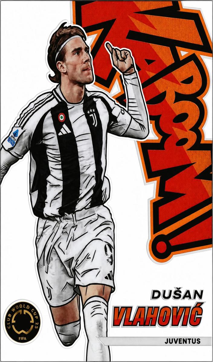 Dusan Vlahovic 2025 Panini Prizm FIFA Club World Cup KABOOM! Soccer