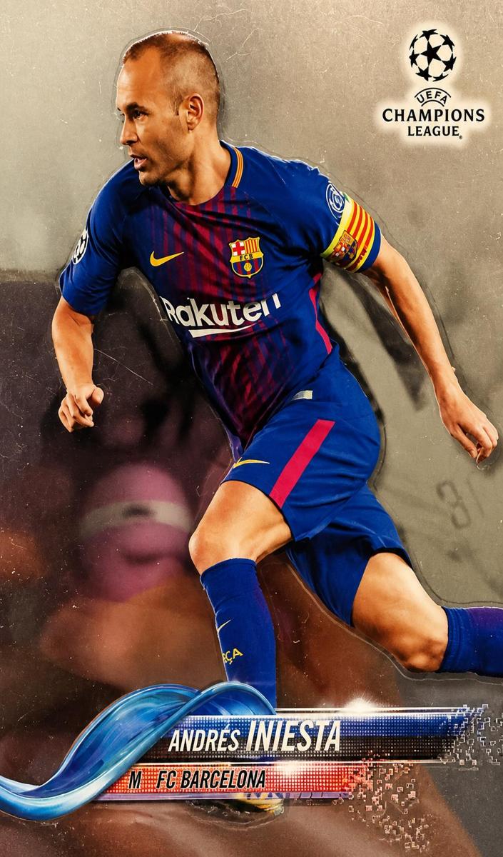 2017 Topps Chrome UEFA Champions League Andres Iniesta [Red] #94 card