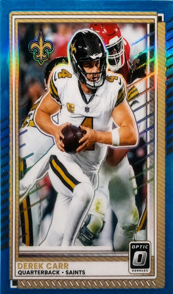 Derek Carr 2025 Donruss Optic Football card