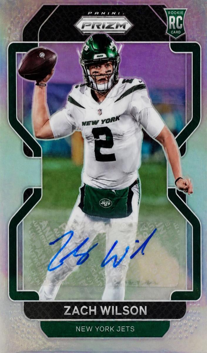 2021 Panini Prizm Zach Wilson [Orange Lazer Prizm] #332 card